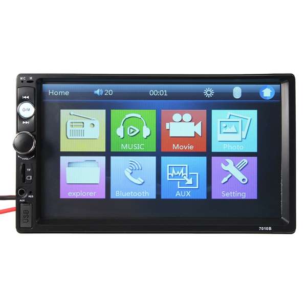 iMars 7010B 7 Inch Car Stereo Radio MP5 Player FM USB AUX HD Bluetooth Touch Screen Rear View Camer