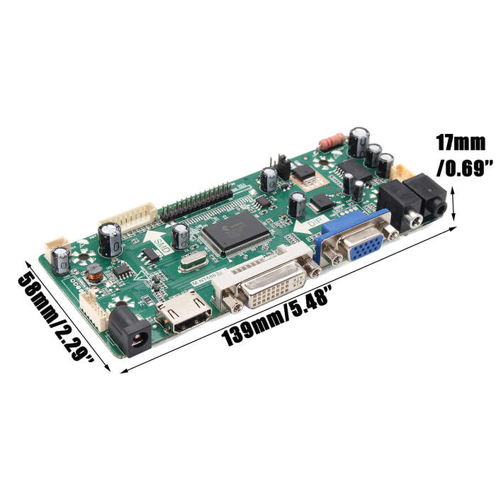 DIY LCD Controller Driver Board Screen Kit For LM240WU2-SLA1 Input Interface HDMI + DVI + VGA -