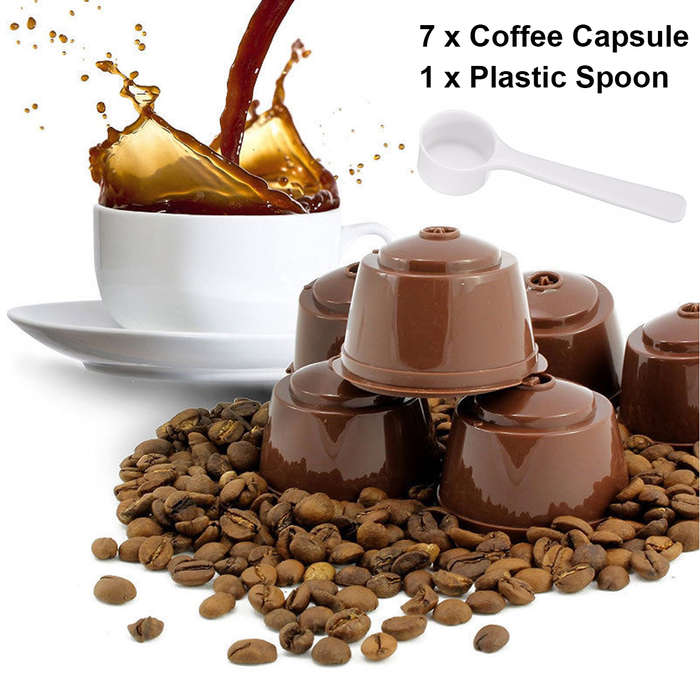 8Pcs Set Refillable Coffee Capsules for Dolce Gusto Reusable Brewers Refill Coffee Cup Filter