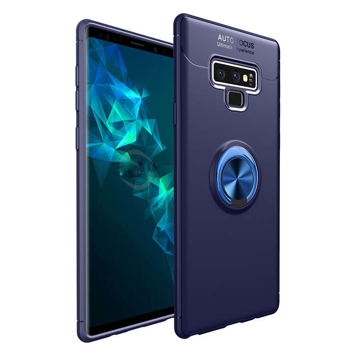 C-KU 360 Rotating Ring Grip Kickstand Protective Case For Samsung Galaxy Note 9 (COLOR: BLUE)
