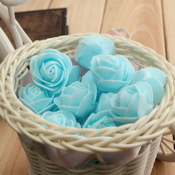 50pcs 2.5cm Artificial Roses PE Foam Simulation Rose Flower  Flowers Wedding Party Home Decoration