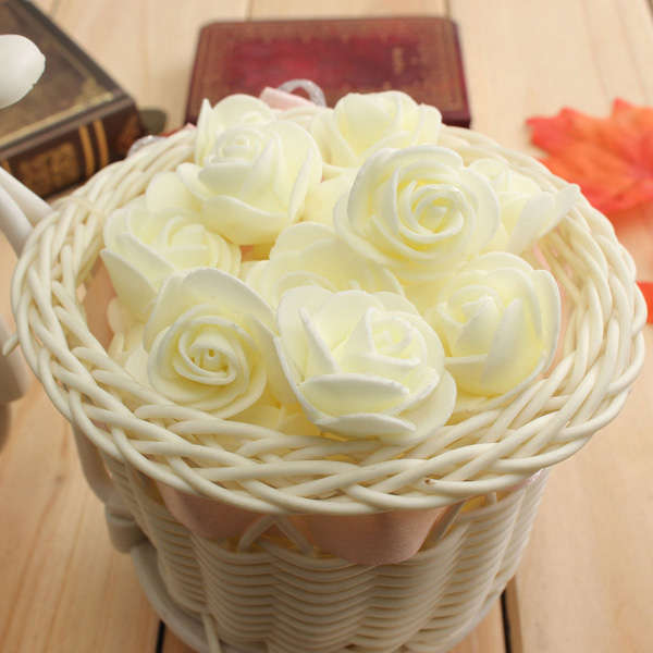 50pcs 2.5cm Artificial Roses PE Foam Simulation Rose Flower  Flowers Wedding Party Home Decoration