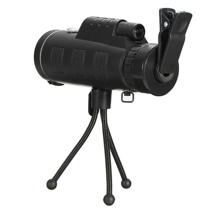 40x60 Waterproof Portable Monocular Telescope High Definition HD Travel with Compass