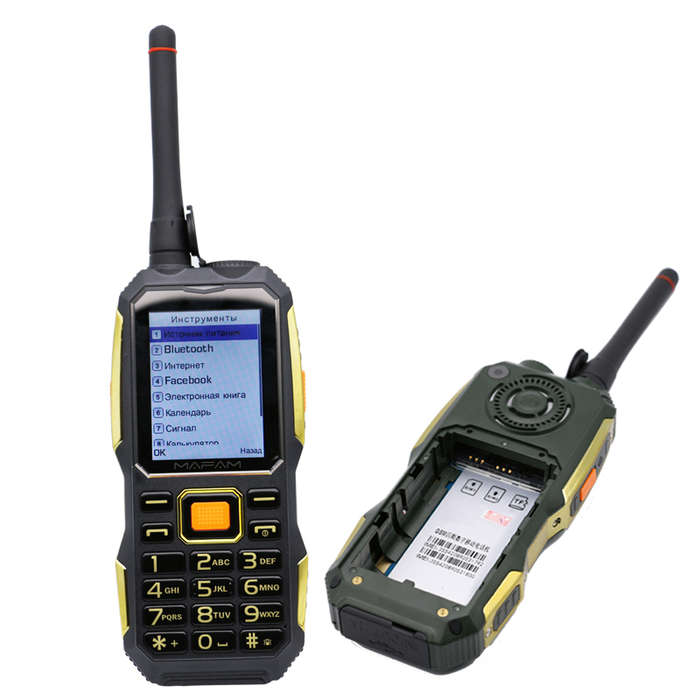 Rugged phone Walkie Talkie Handheld SOS Dual SIM Card FM Power Bank Mobile Phone
