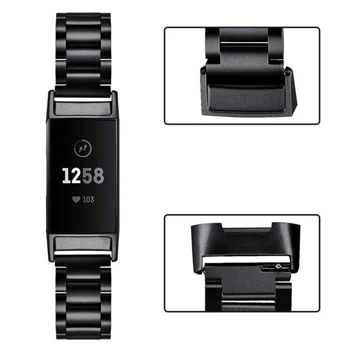 Stainless Steel Watch Band Metal Strap Replacement for Fitbit Charge 3
