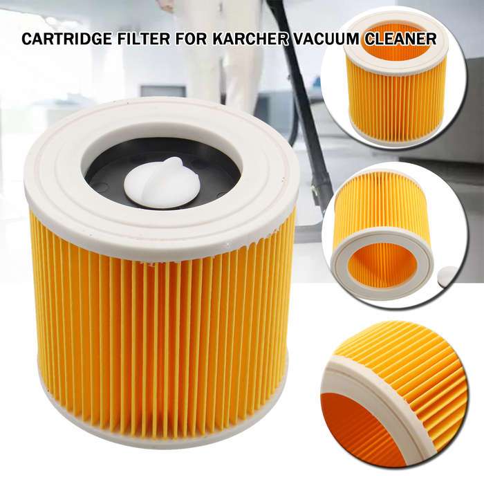 Wet & Dry Vacuum Cleaner Cartridge Filter Replacement for Karcher MV2 WD2.200 WD3.500 A2504 A2654
