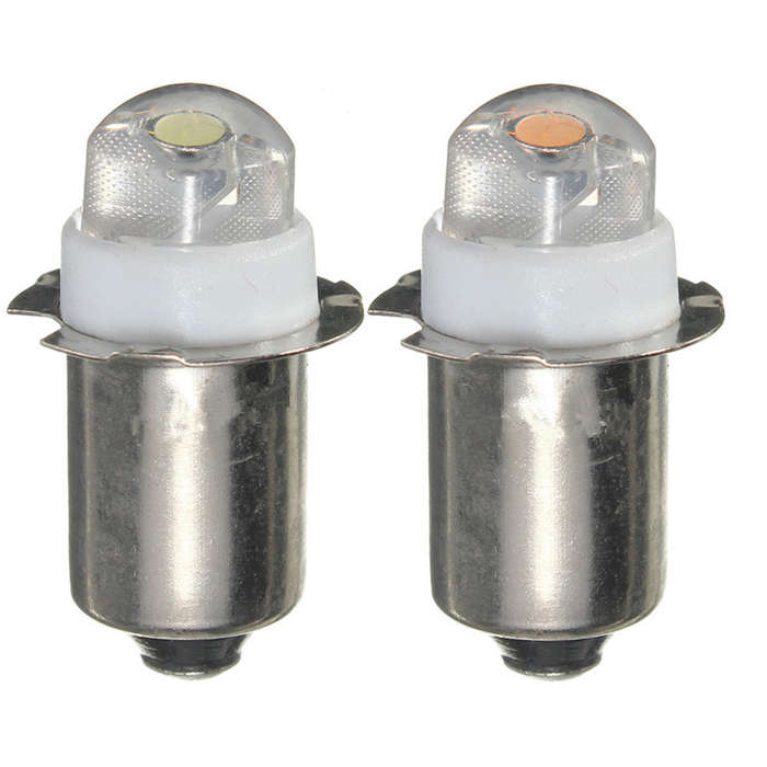 P13.5S PR2 DC3-18V 0.5W Pure/Warm White LED Flashlight Bulb Interior Torch Replacement Bulb