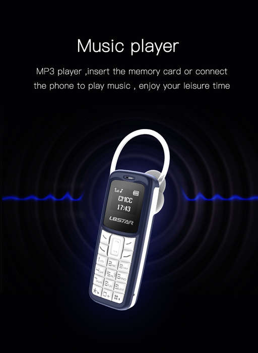 L8Star BM30 0.66 inch OLED 220mAh Bluetooth Dialer Voice Changer MP3 Music Player Mini Card Phone -