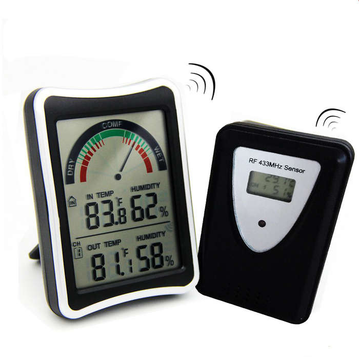 Digital Wireless Temperature Humidity Meter Electronic Thermometer Weather S