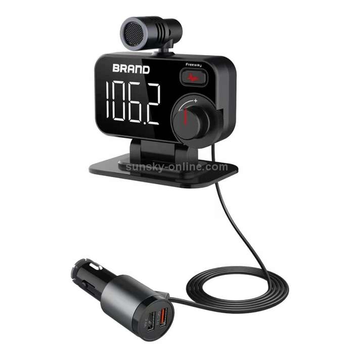 BT92 Car Bluetooth FM Transmitter Support Bluetooth Hands-free Call / QC3.0 Charge