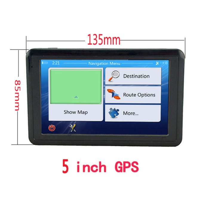Q5 Car 5 inch HD TFT Touch Screen GPS Navigator Support TF Card / MP3 / FM Transmitter