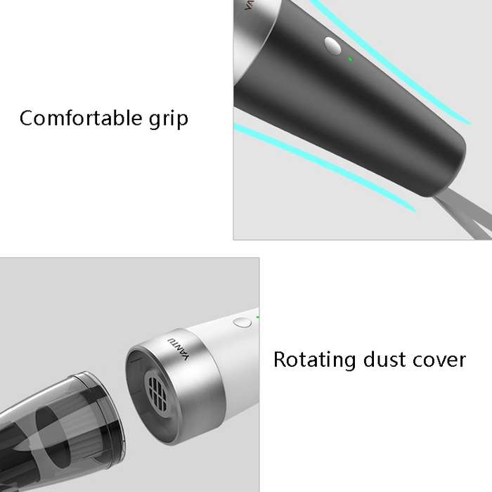 120W Power Mini Handheld Portable Car Vacuum Cleaner, Colour: Wireless Black