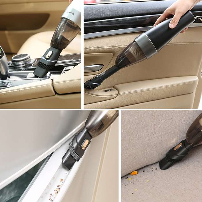 120W Power Mini Handheld Portable Car Vacuum Cleaner, Colour: Wireless Black