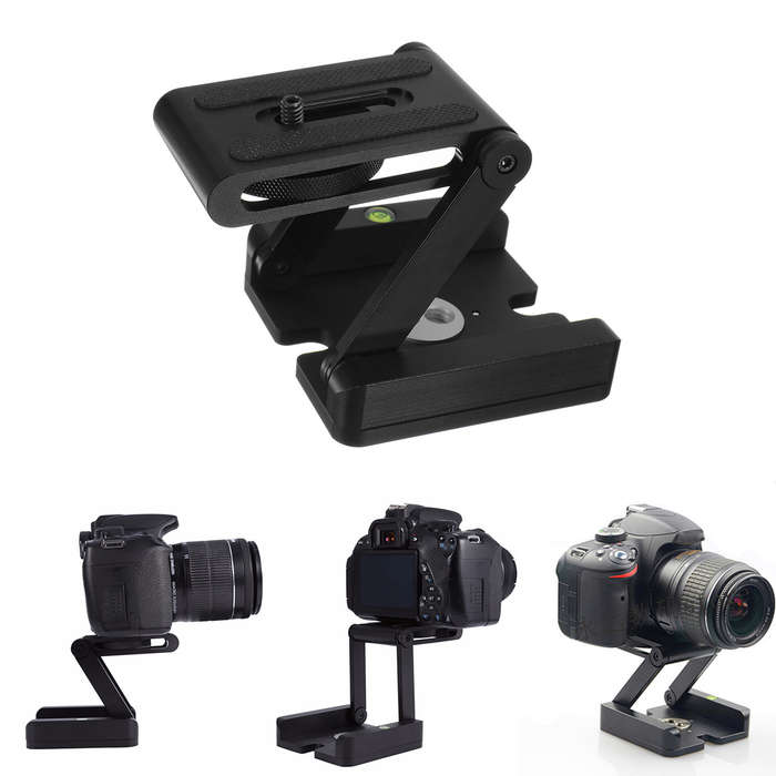 Camera Flexible Tripod Z Pan Bracket Tilt Head Folding Photography Studio Stand