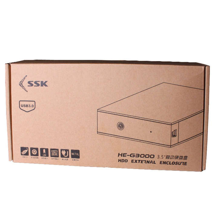 SSK HE-G3000 High Speed USB 3.0 to SATA 3.5inch HDD SSD Hard Drive Hard Disk Enclosure