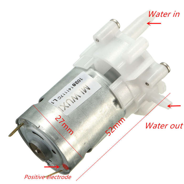 RS-360 Mini DC 4-12V Water Pumping Motor Reversible Gear Aquarium Pump
