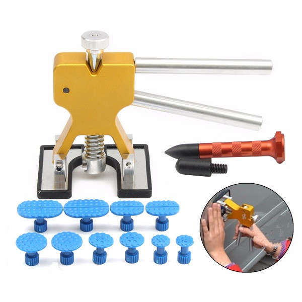 12pcs PDR Car Body Dent Puller Paintless Hail Removal Repair Tool with 10 Tabs