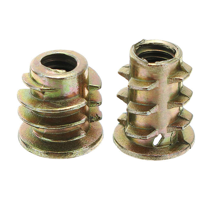 50Pcs M4 Zinc Alloy Wood Furniture Hex Socket Drive Head Screw-in Threaded Insert Nut