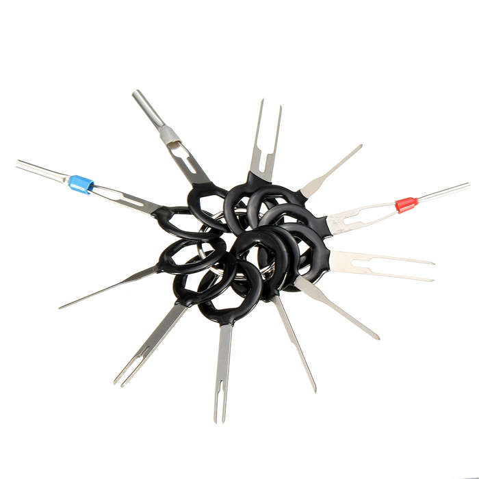 Excellway&reg; 11Pcs Terminal Removal Tool Kit Wiring Connector Pin Release Extractor