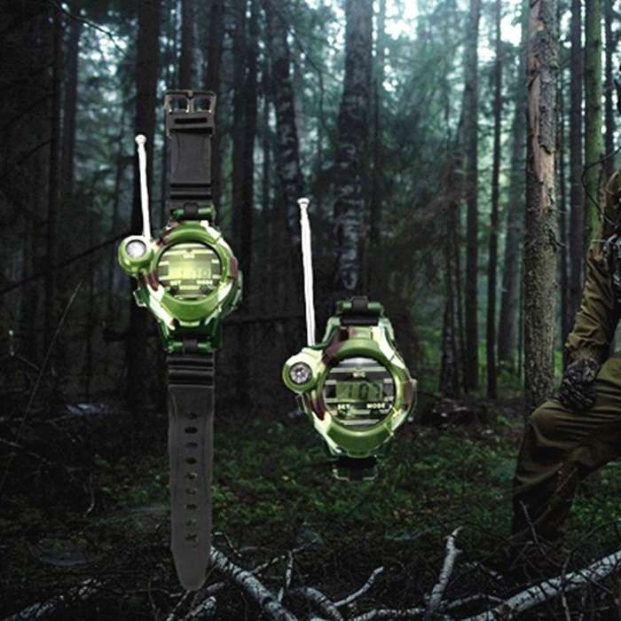 2Pcs 7 in 1 Children Walkie Talkie Child Kids Watches Outdoor Game Interphone