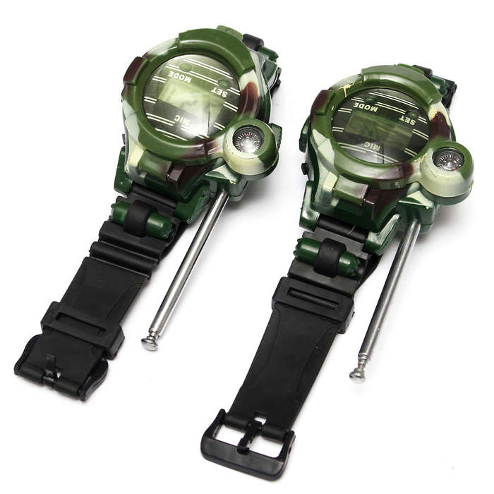 2Pcs 7 in 1 Children Walkie Talkie Child Kids Watches Outdoor Game Interphone
