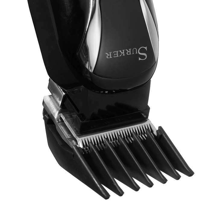 SURKER Electric Hair Clipper Rechargeable Trimmer Beard LED Display Steel Blade Washable 110V 240V