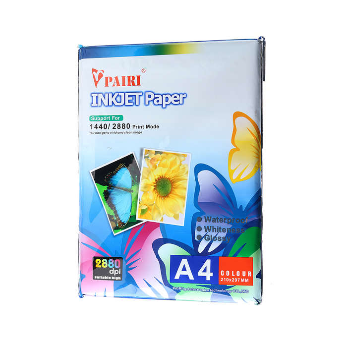Pairi 50Pcs Waterproof A4 Self Adhesive Glossy Paper Sticker for Photographic Photo Inkjet Printer P