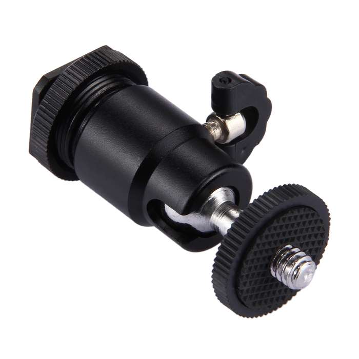 PULUZ PU211 Cold Shoe Tripod Head Mount Adapter Tripod Screw Head with Lock for DSLR Camera