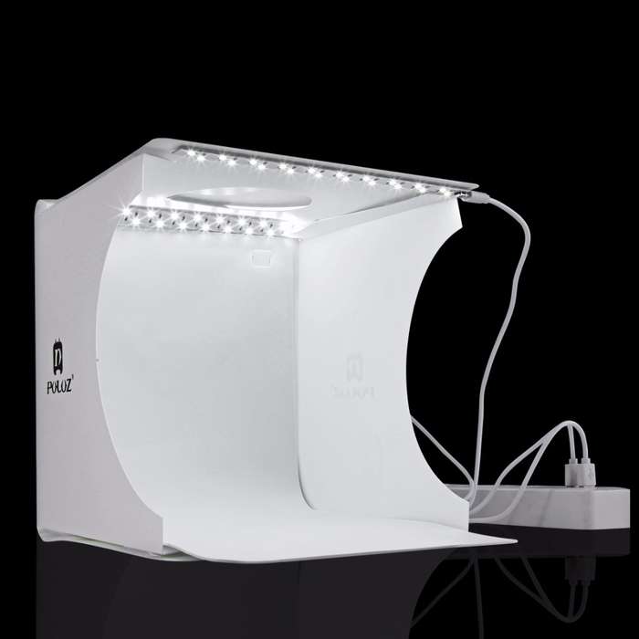 PULUZ PU5022 Portable 8 Inch LED Panels Folding Photo Light Lighting Studio Shooting Tent Box