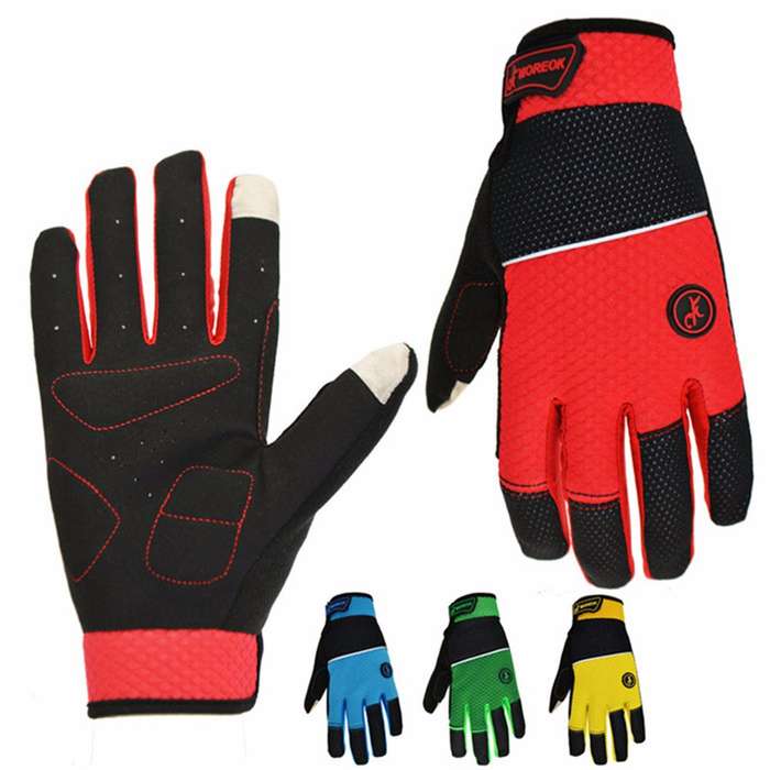 MOREOK Warm Cycling Winter Gloves with Touch Screen Full Finger Mountain Bike Gloves Road Racing Bic