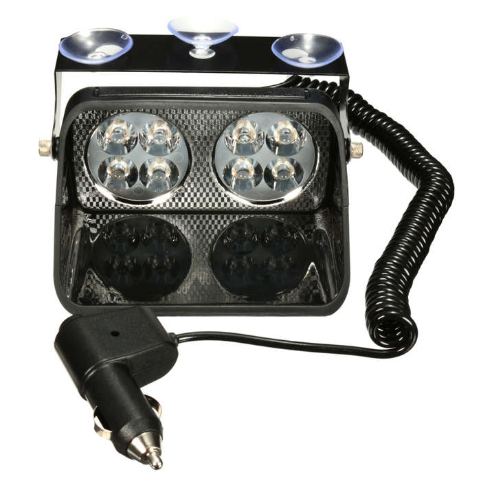 Car Truck Dash Windshield 8 LED Warning Hazard Emergency Strobe Flashing Light