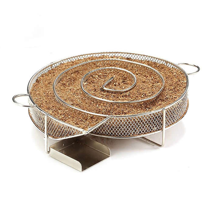 Stainless Steel Wood Chips Grill Basket Smoker Picnic BBQ Cold Smoking Generator Tray