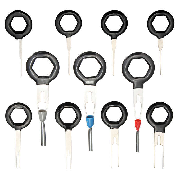 Excellway&reg; 11Pcs Terminal Removal Tool Kit Wiring Connector Pin Release Extractor