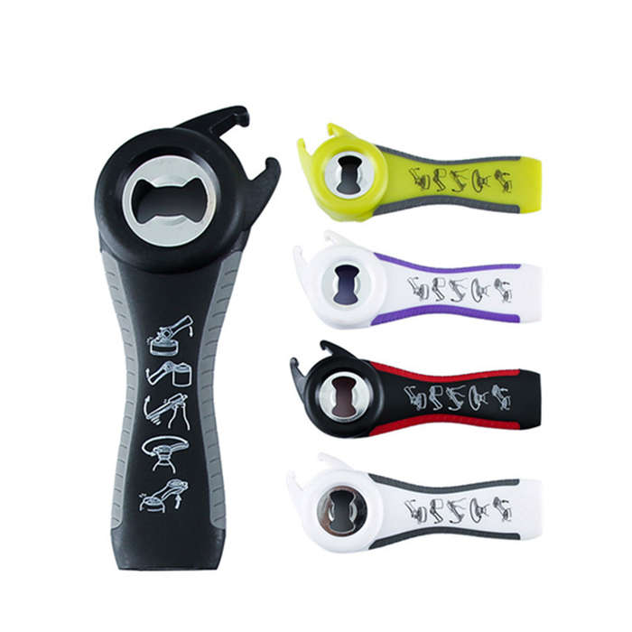 5 in 1 Multi-function Stainless Steel Opener Blade Cans Bottles Wine Beer Soda Opener