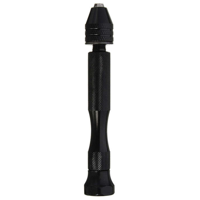 Drillpro Mini Aluminum Hand Drill with Keyless Chuck and 10 Twist Drills Rotary Tool