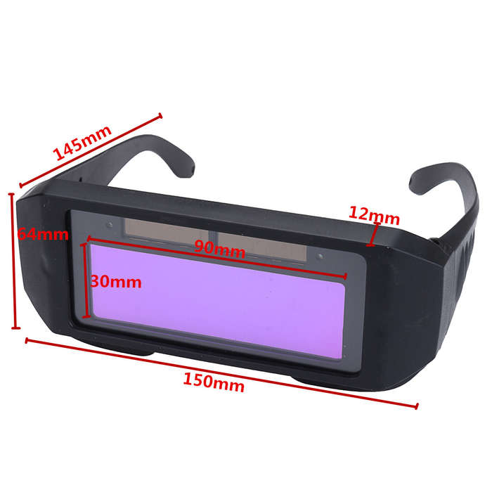 Solar Powered Auto Darkening Welding Mask Helmet Eyes Goggle Two-way Glasses