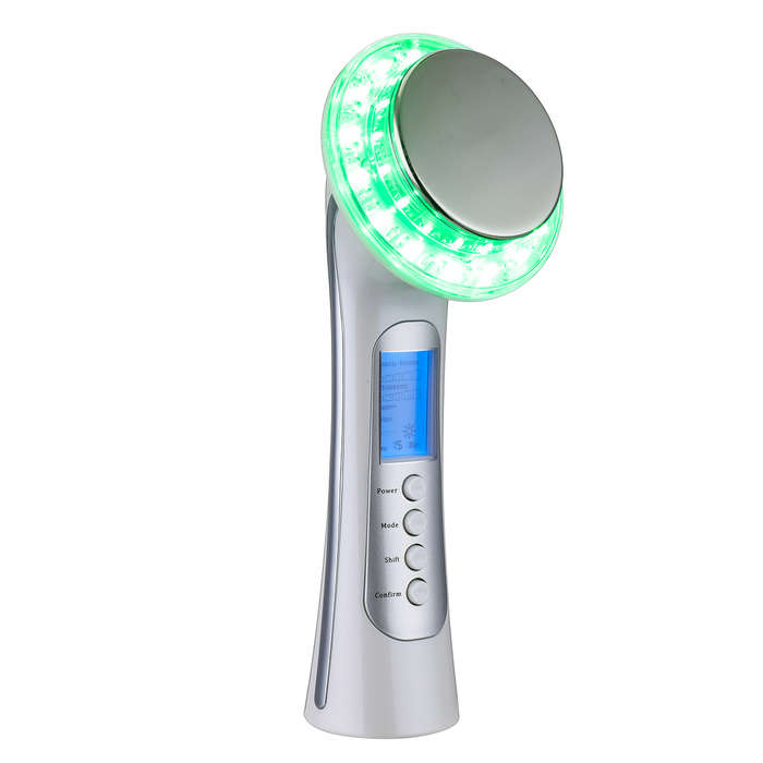 Galvanic IONS Ultrasound Photon Therapy LED Light Device Face Lift Massager Beauty Machine