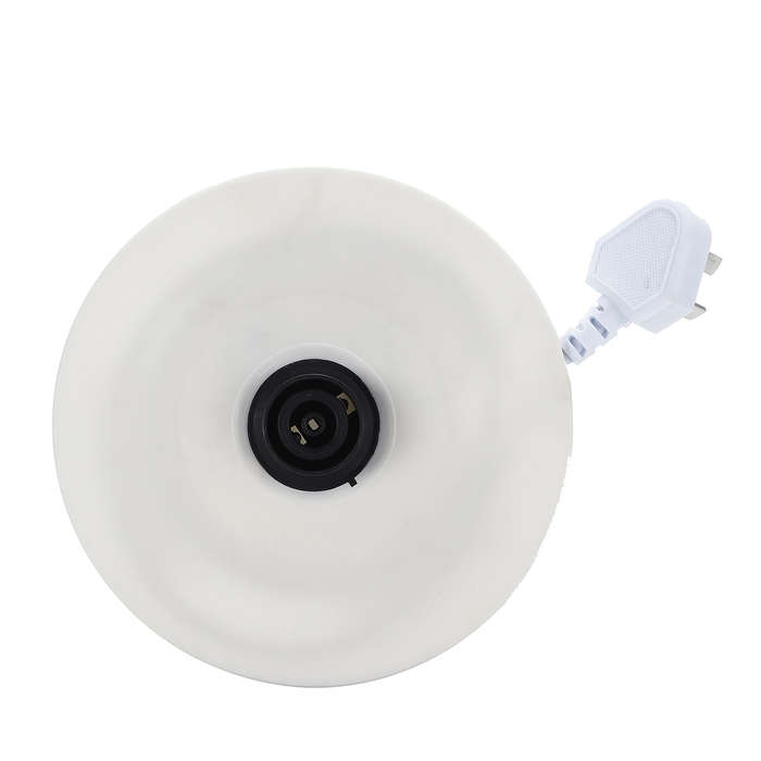 1.2L Electric Tea Water Kettle Ceramic Pot with Floral Rose Variable Temp White
