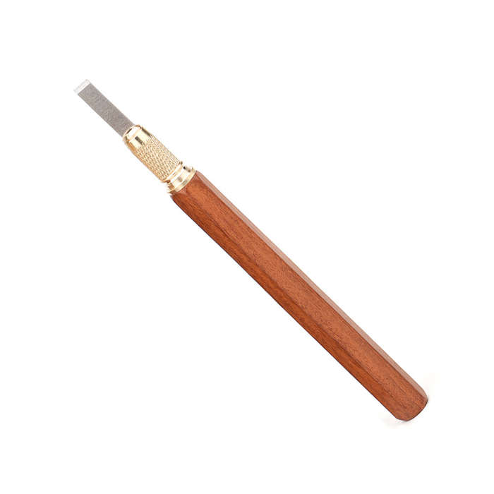#A - GANWEI MG0-000-0073F Model Carving Knife High Carbon Steel Blades Brass Beech Wood Handle Preci