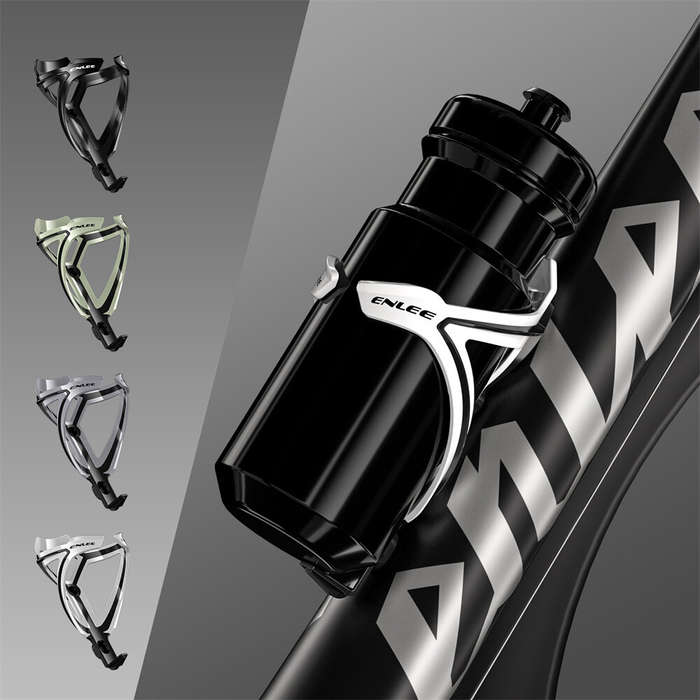 White - ENLEE Dual Color Bicycle Water Bottle Holder Tough Hardness Wear-resistant Lightweight Bike