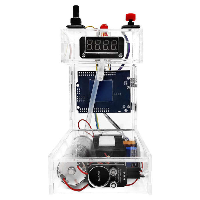 Transparent - Intelligent Water Dispenser Kit Adjustable Timing Touch Activated Digital Display Emer