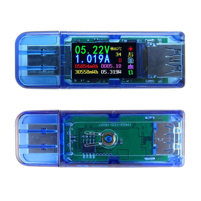 RUIDENG AT34 USB3.0 IPS HD Color Screen USB Tester Voltage Current Capacity Energy Power Tester