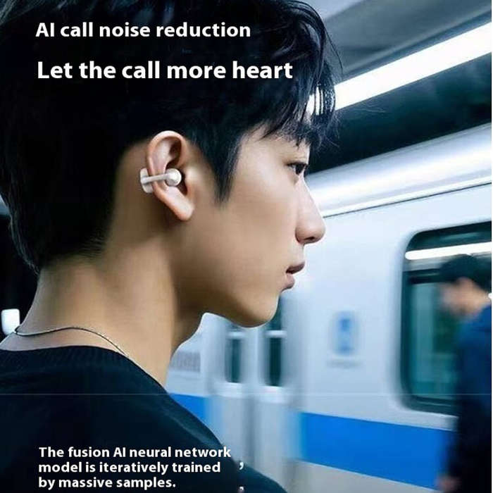 Grey - Edifier Comfo Clip Q OWS Earbuds Wireless bluetooth 5.4 Earphone 12mm Titanium-plated Composi