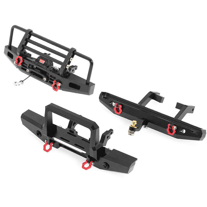Metal Front Bumper - Upgraded Metal Front Rear Bumper for 1/18 RC Rock Crawler TRX4M Off-Road Climbi