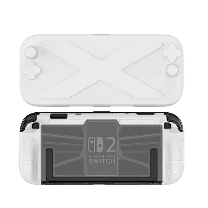Black - TPU+PC Case Ergonomic Handle Grip Cover Shockproof Handheld Game Console Case Anti-Drop Anti