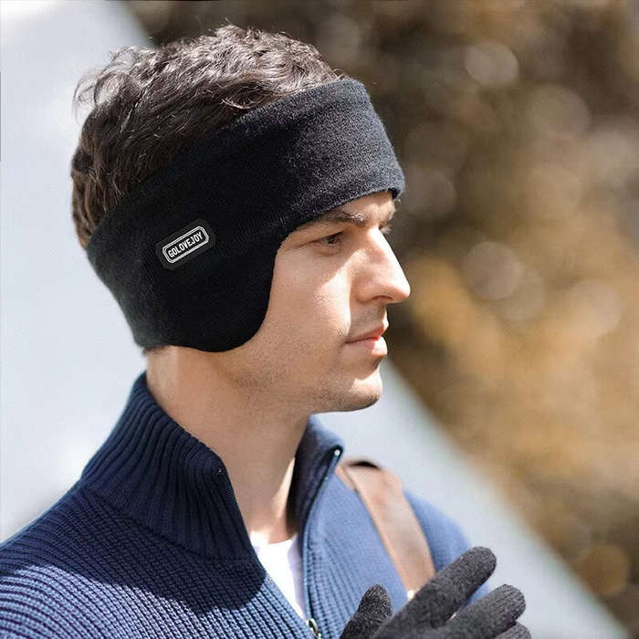 Grey - Winter Skiing Earmuffs Men Outdoor Sports Riding Windproof Double Layer Warm Headwear Earmuff