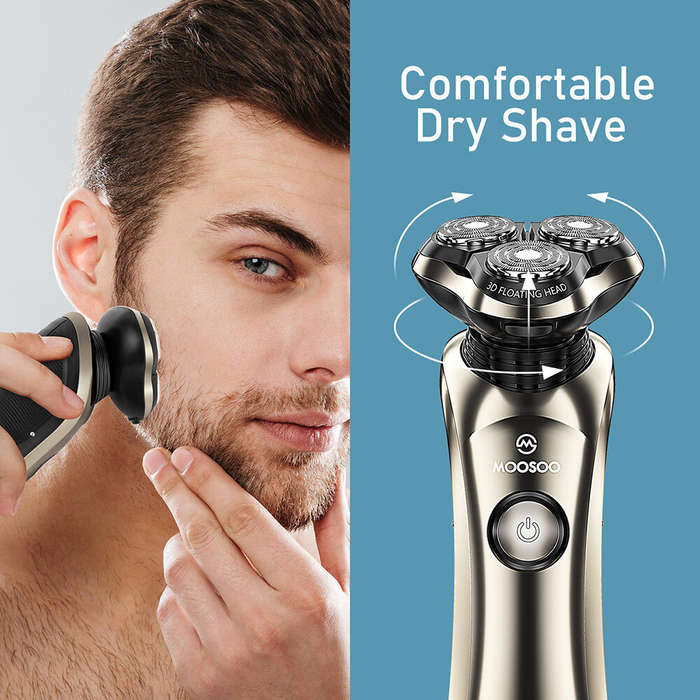 #01 - MOOSOO S8 Shaver All-round Floating Head Shaver Waterproof Rechargeable Men's Electric Shaver