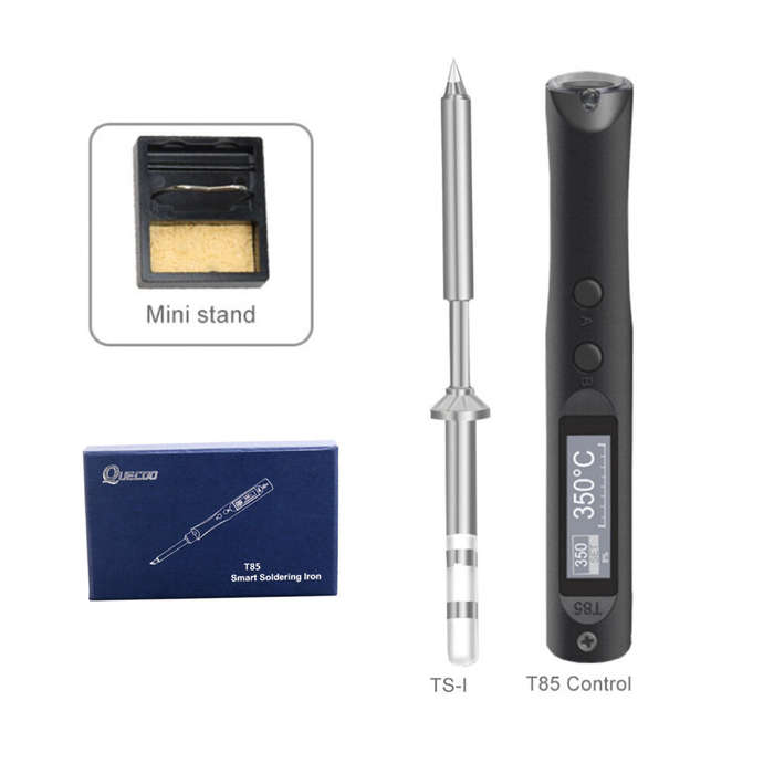 BC2 Solder Tip - T85 Smart Soldering Iron PD9-20V DC12-24V 96W Fast Heating OLED Display Type-C Inte
