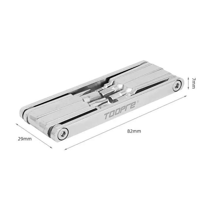 sliver white - TOOPRE Mountain Bike Repair Tool Kit Multifunctional Bicycle Repair Disassembly Kit H