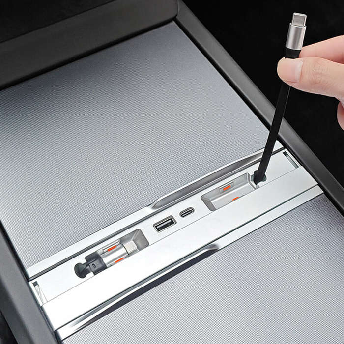 Type-C+Type-C - For Tesla Model 3 Highland Intelligent Docking Station 4 in 1 Type-C PD 27W Fast Cha